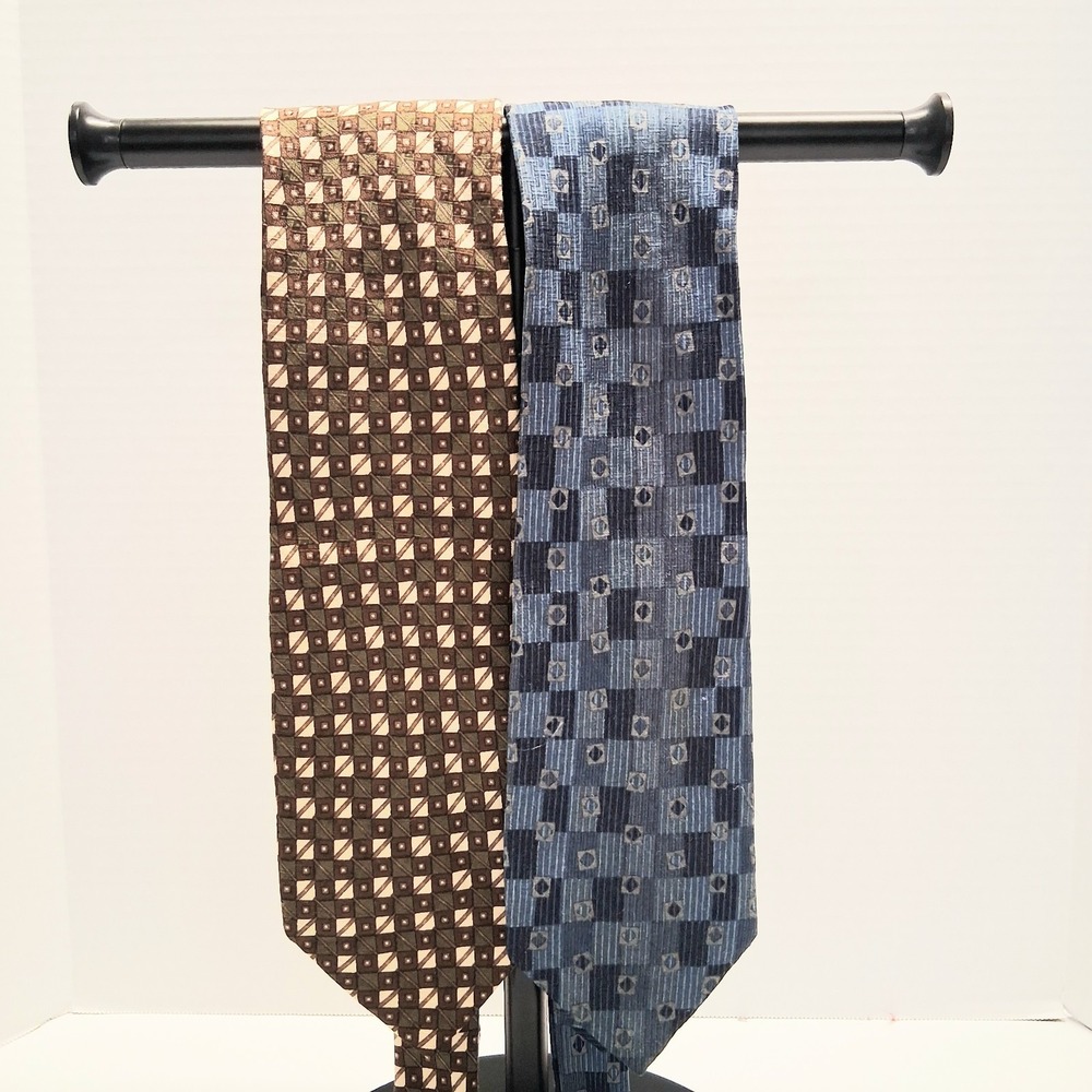 Today's Man Vintage Lot Of Men's Silk Neckties Made In Italy Wide 58-59 In Long